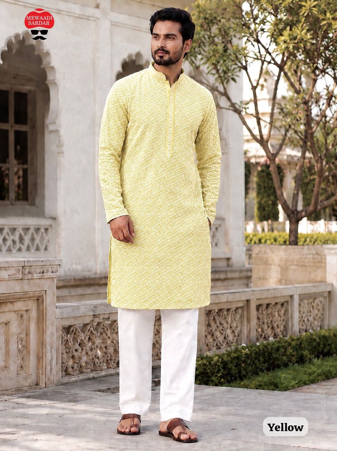 Chikankari Long kurta payjama - Image 3