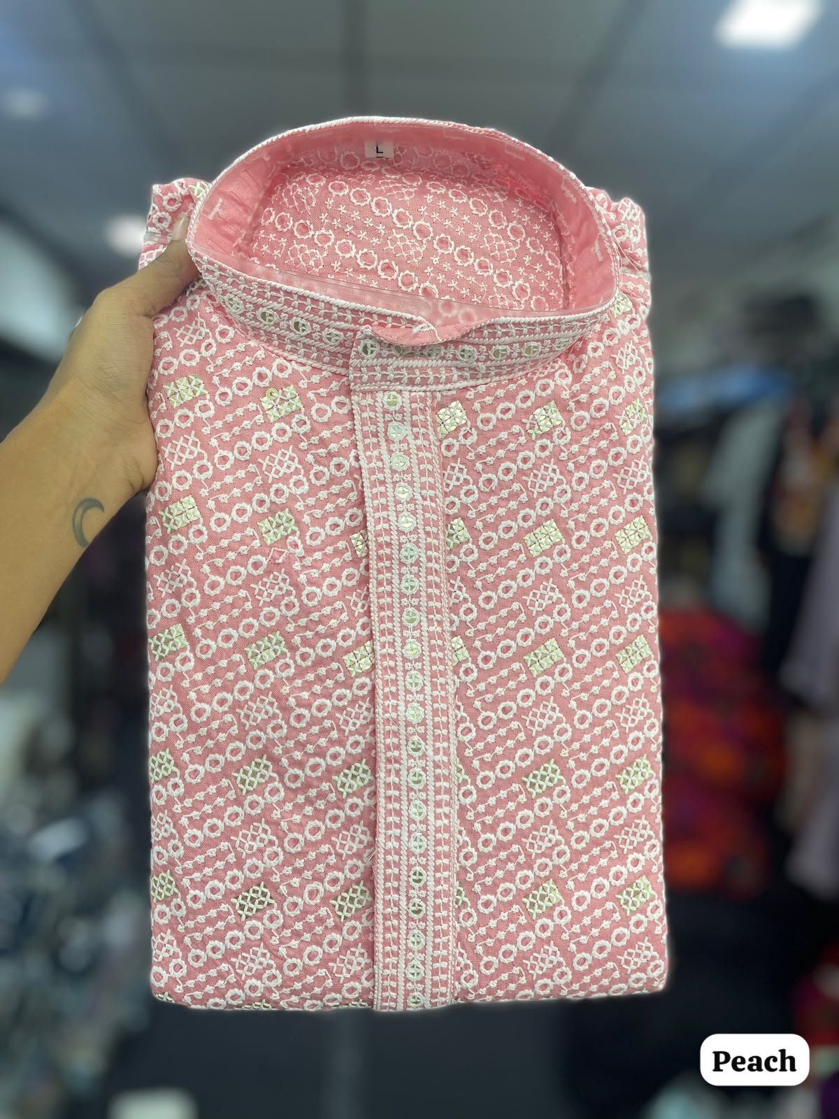 Chikankari Long kurta payjama - Image 7